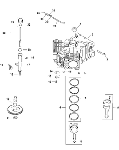 Kohler Cv730-0055 Crankcase Diagram and Parts List for M48-KH 53AH8CT2050-25HP Cub Cadet Lawn Tractor